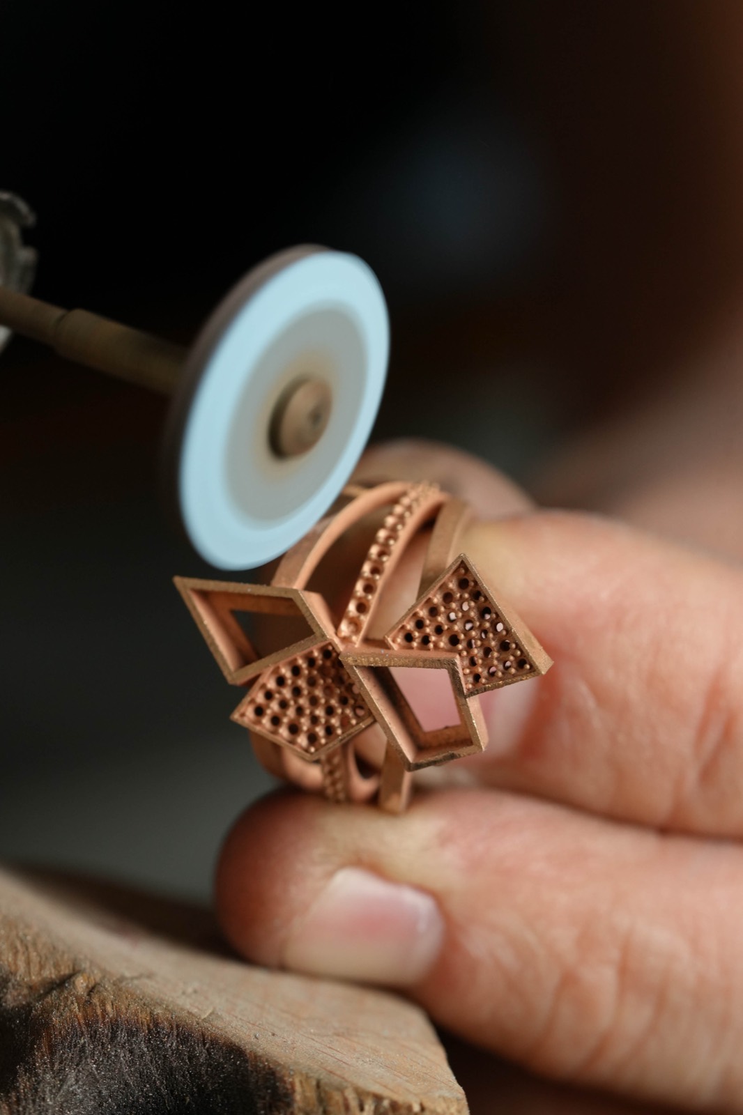 Bague reprise à la meule